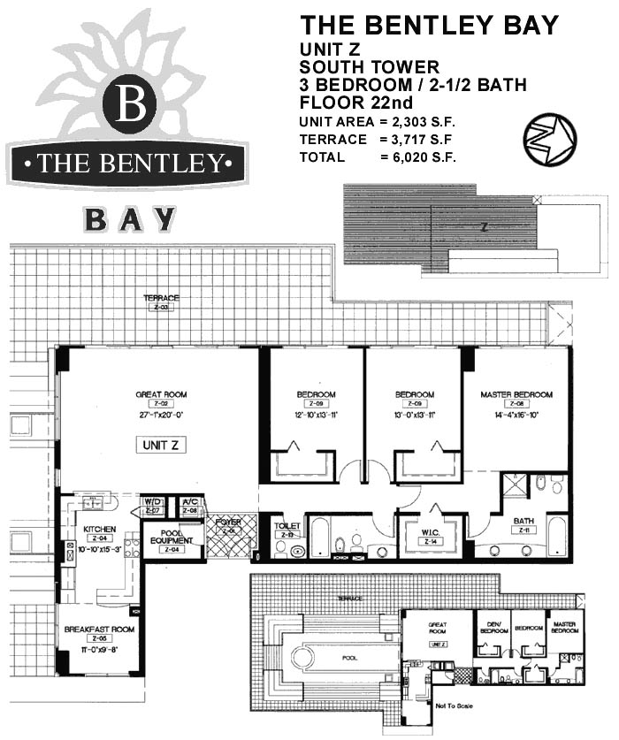 Bentley Bay South Floorplans